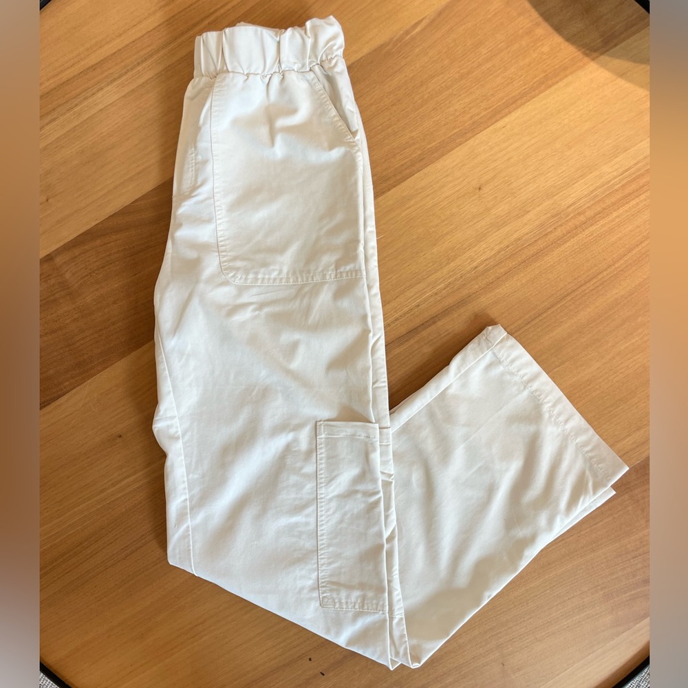 Pull&Bear Cream Elastic Waist Pants